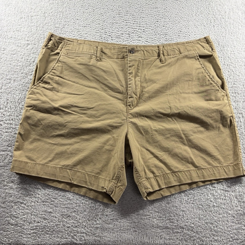 American Eagle Flex Chino Shorts Mens 44 Stretch 6" Inseam Khaki Brown